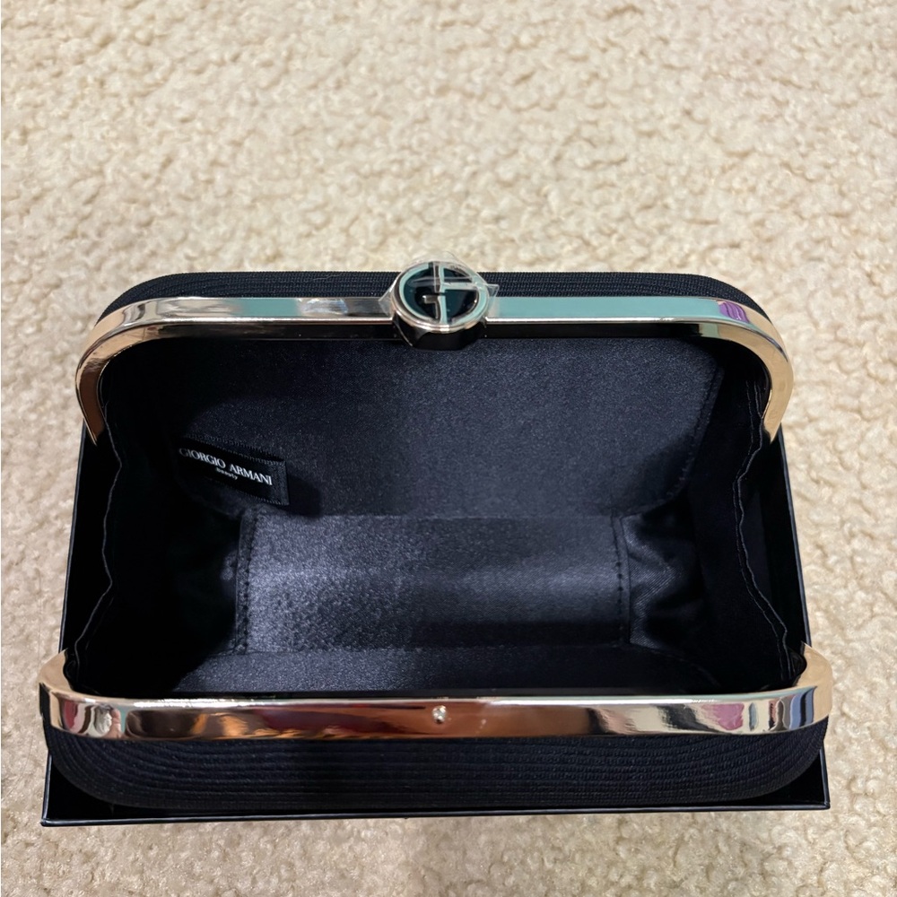 Giorgio Armani Textured Black Evening Bag - Picture 5 of 5